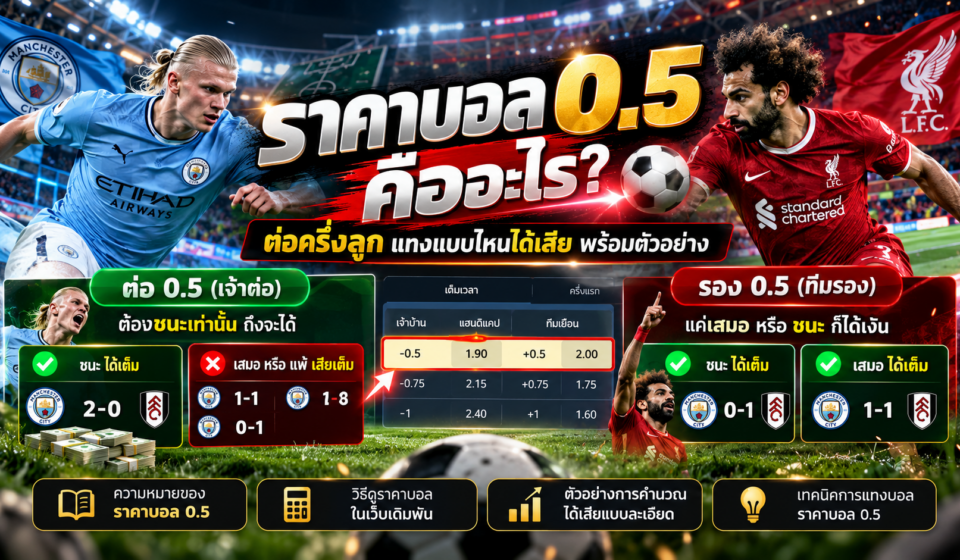 ราคาบอล 0.5 คืออะไร